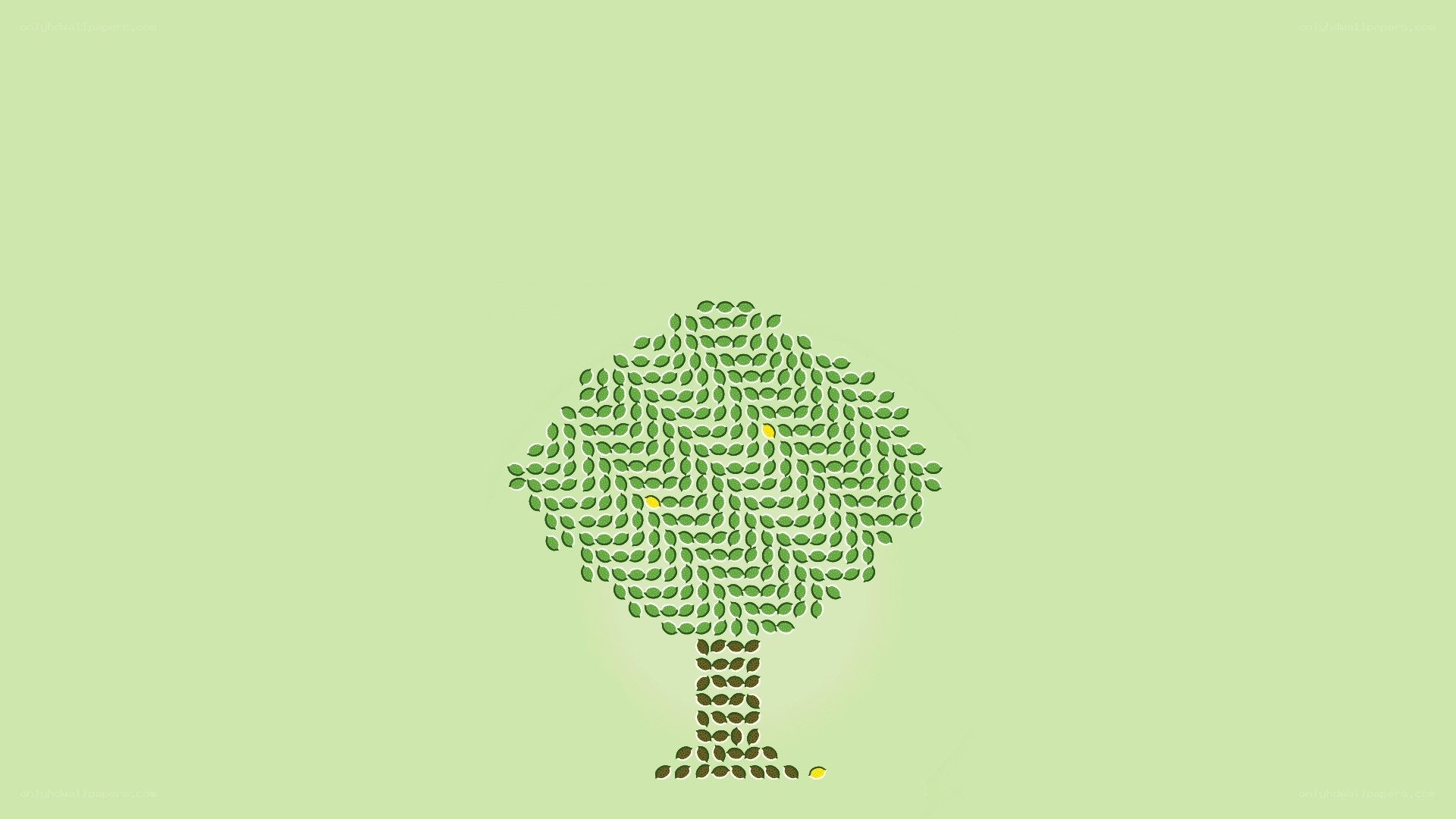 tree made of leaves
