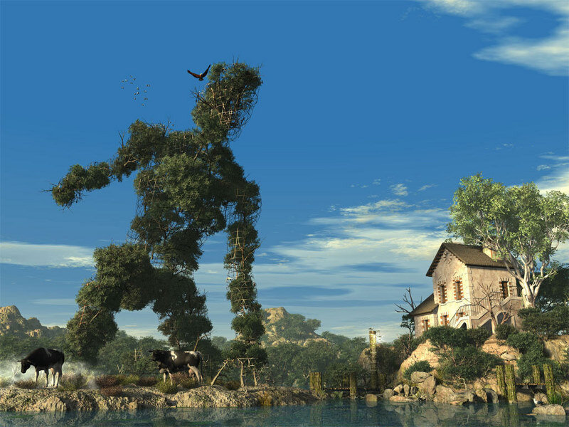 tree man by the lake