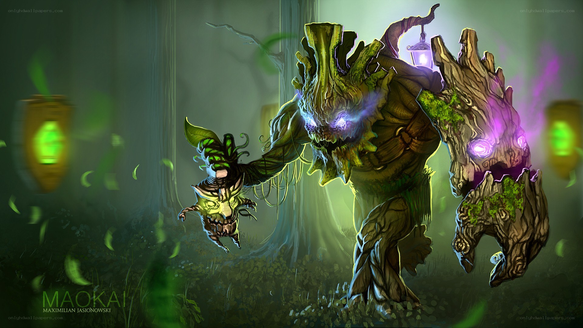 Tree monster in a forest
