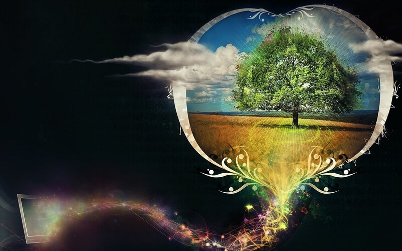 Tree of life in a heart