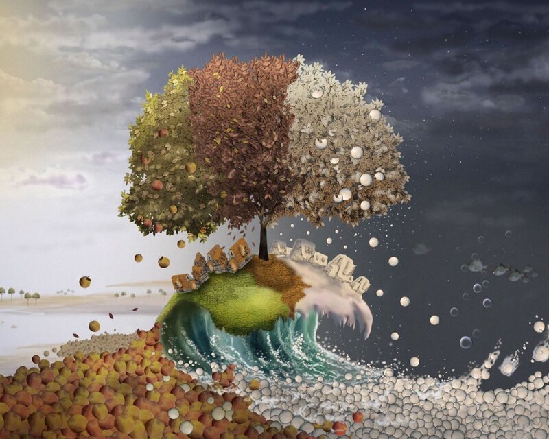 Tree of Seasons on a Wave