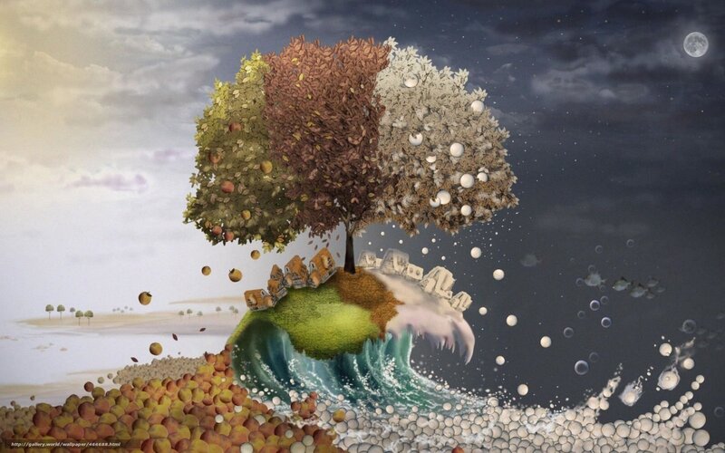 Tree of Seasons on a Wave