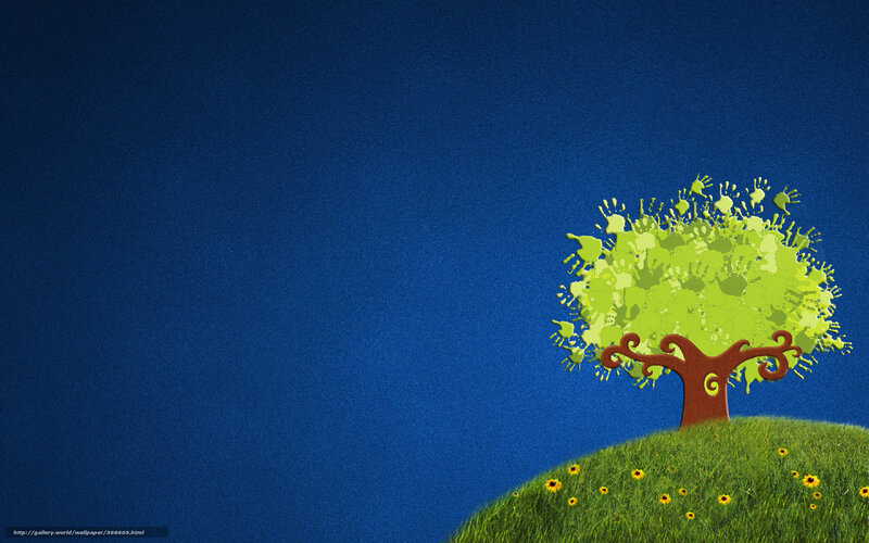 tree on a hill at night