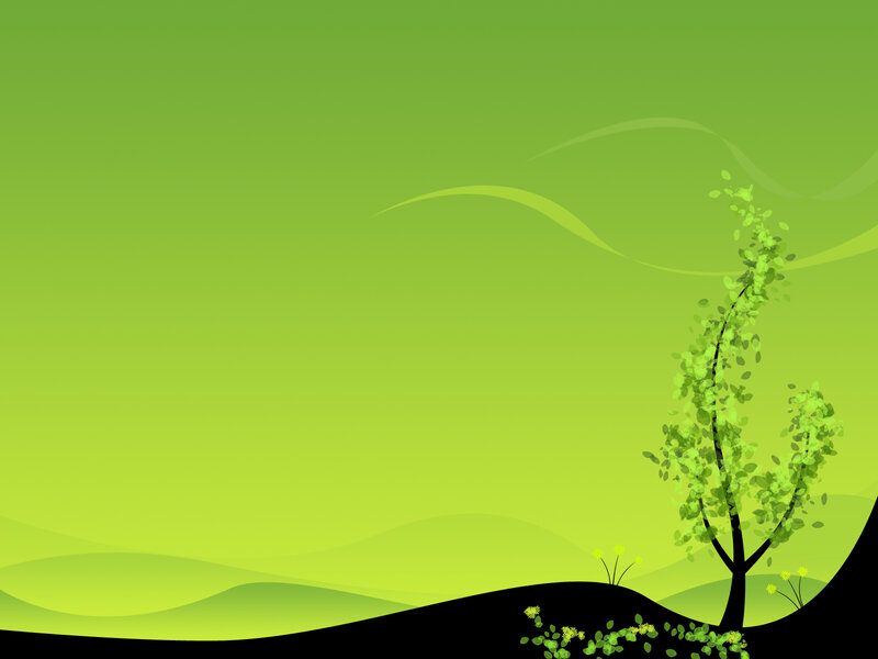 Tree on a Hill — Green, Serene, Vector Art, Hills