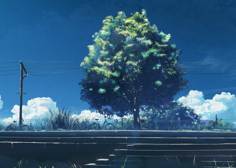 Tree on a Hillside — Blue