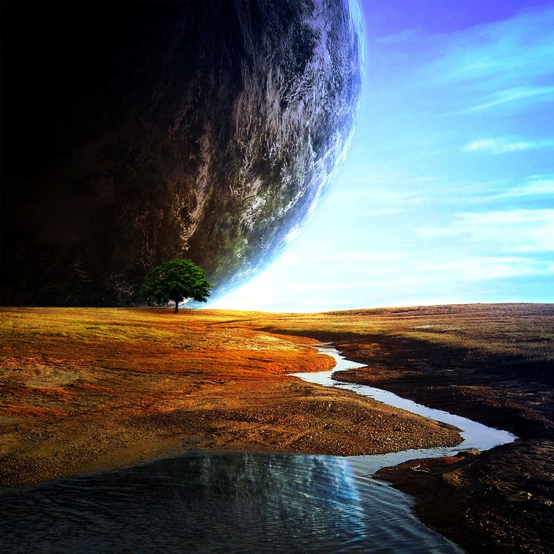 Tree on Alien Planet — Blue
