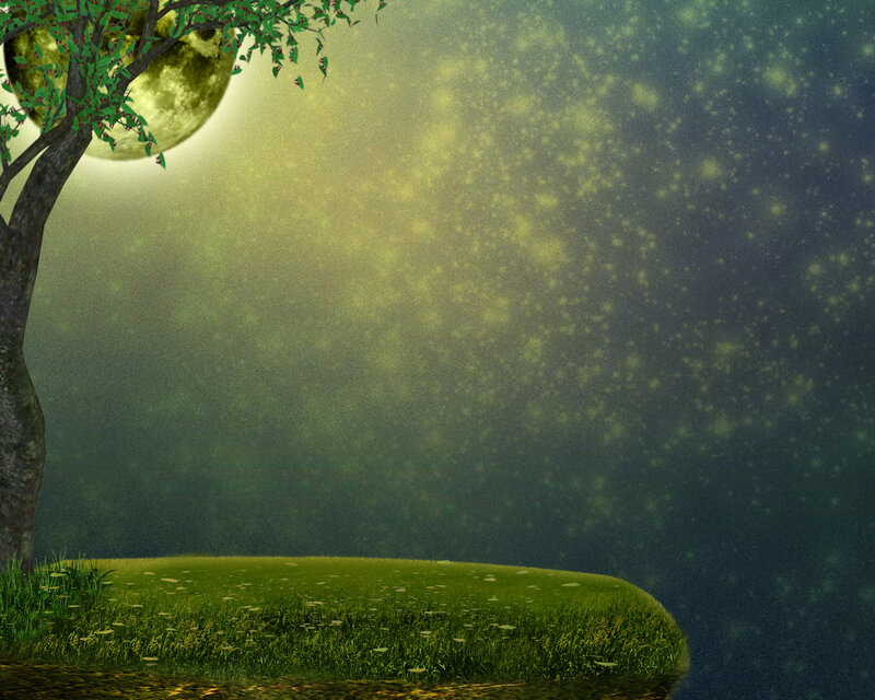 Tree on Grassy Island