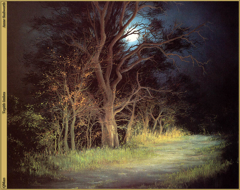 Tree on Moonlit Path