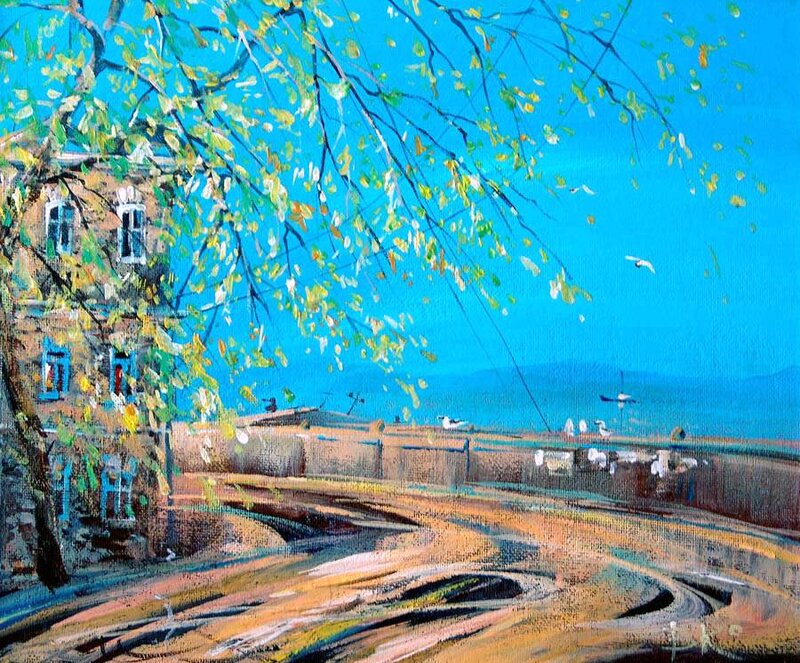 Tree over Coastal Town