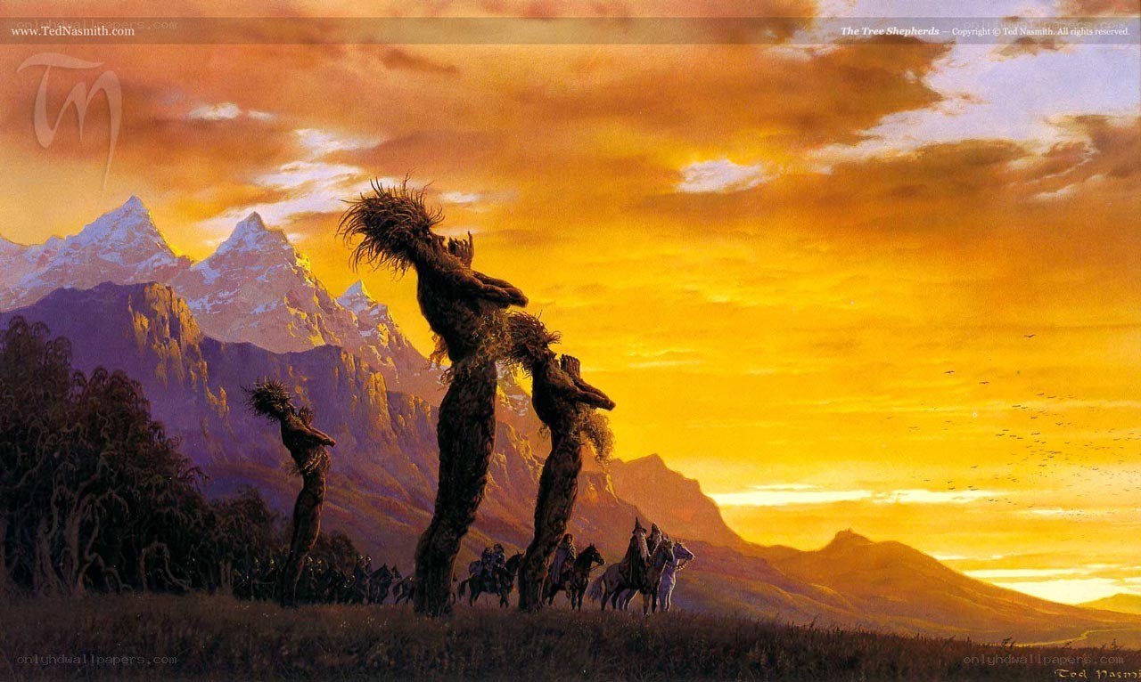 Tree Shepherds at sunset