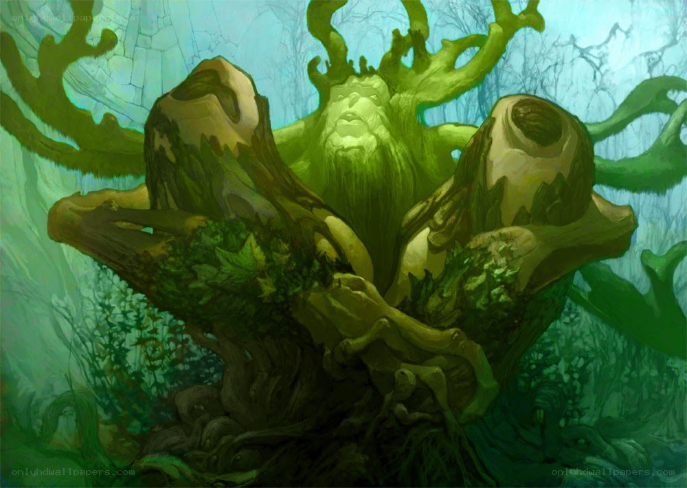 Tree spirit in a forest