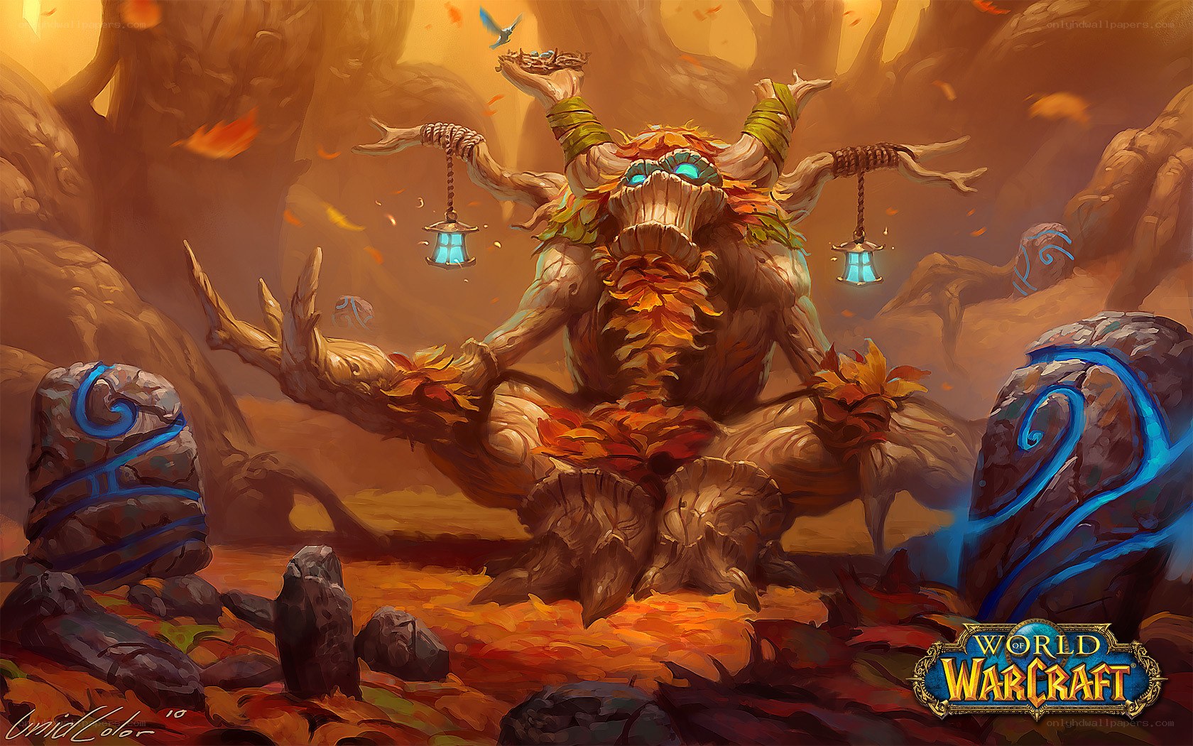 Tree spirit in autumn forest