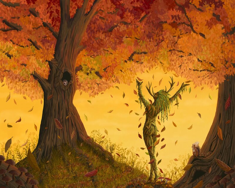 Tree Spirit in Autumn — Orange
