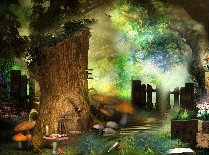 Tree Stump House in Forest