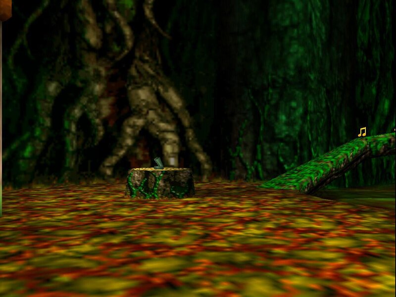 Tree Stump in Forest — Green