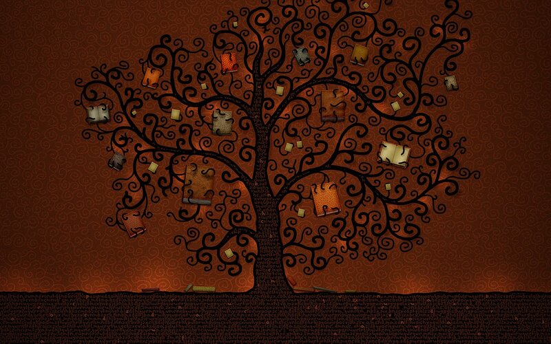 Tree with Books — Brown