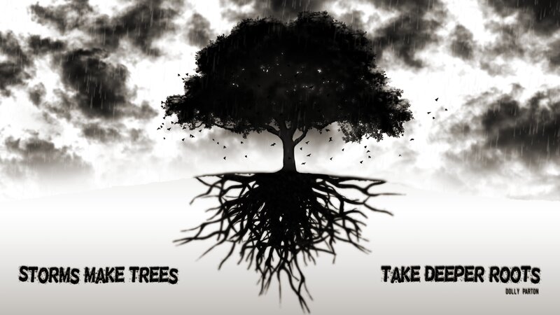Tree with Deep Roots — Black