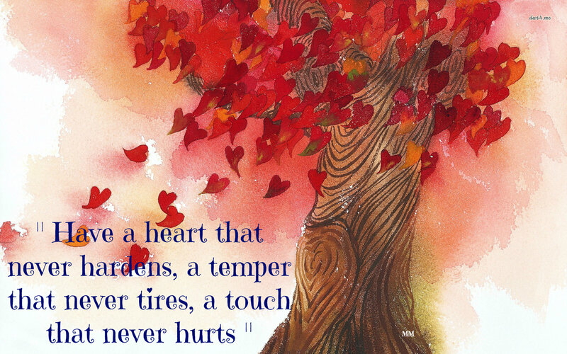 Tree with Heart-shaped Leaves — Red, Serene