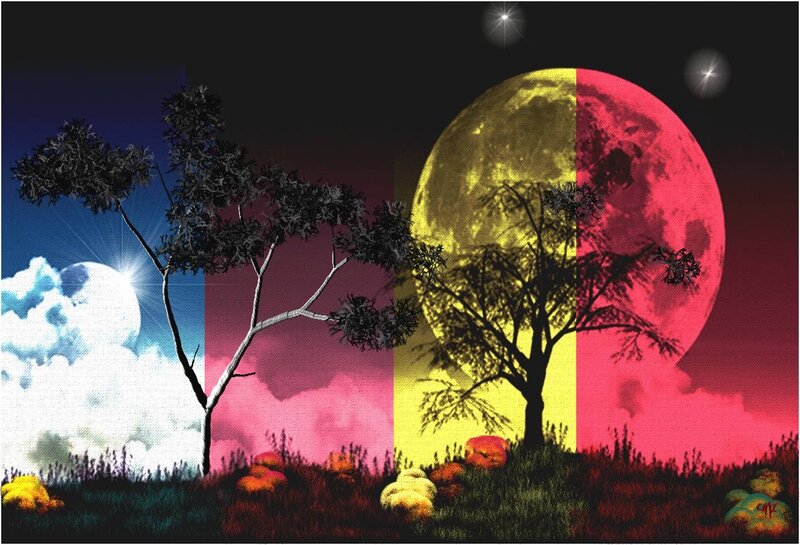 Tree with Moon Background