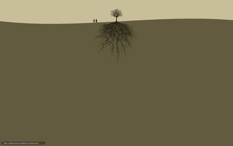 Tree with Roots — Brown