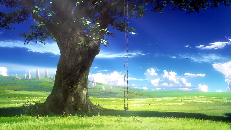 Tree with Swing — Green, Serene, Afternoon