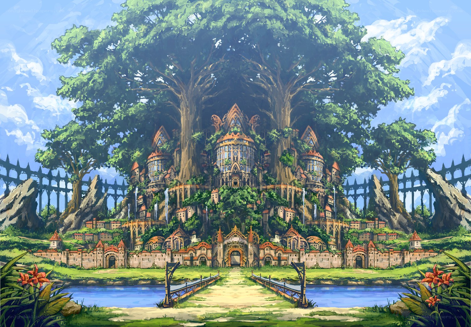 Treehouse castle village