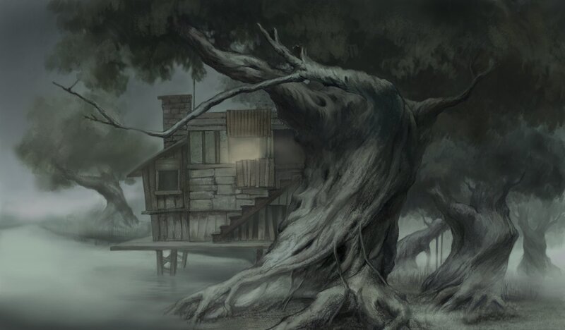 Treehouse in Fog