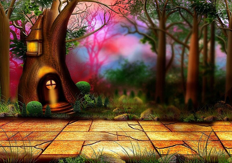 Treehouse in Forest — Green, Magical, Night