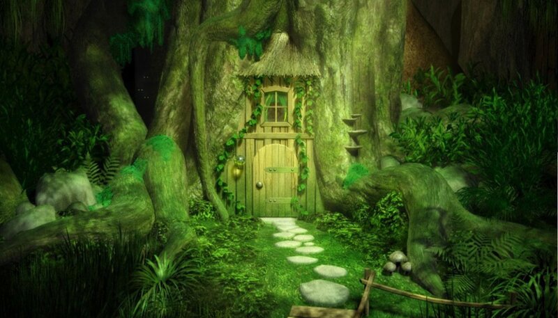 Treehouse in Forest — Green, Serene, 3d Render