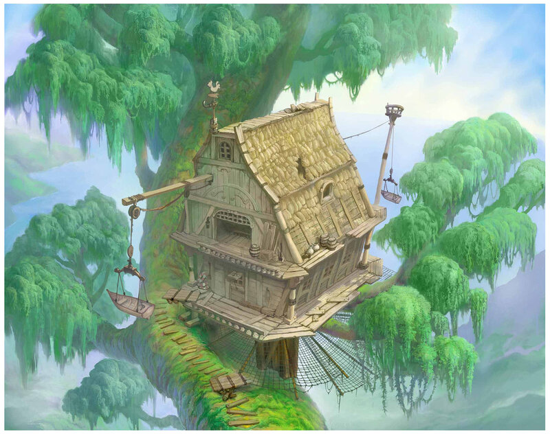 Treehouse in Forest — Green, Serene, Morning