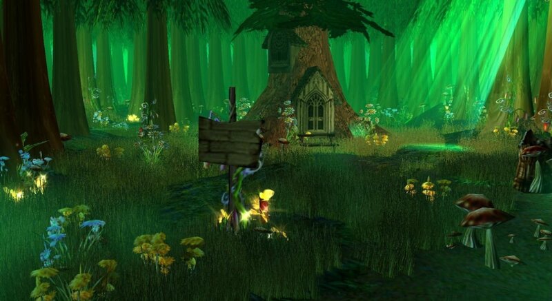 Treehouse in Forest — Green, Serene, Night, 3d Render