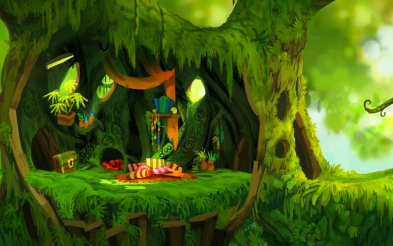 Treehouse in Jungle — Green, Serene, Afternoon