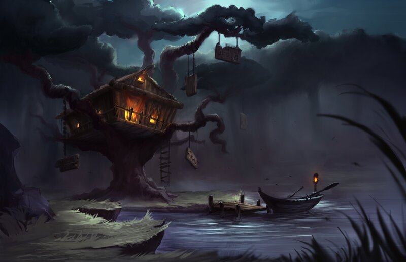 Treehouse on a Lake