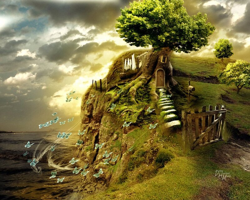 Treehouse on Cliff — Green