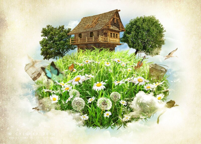 Treehouse on Floating Island — Green