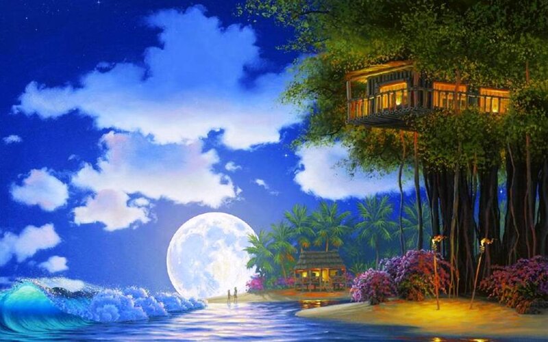 Treehouse on Tropical Island