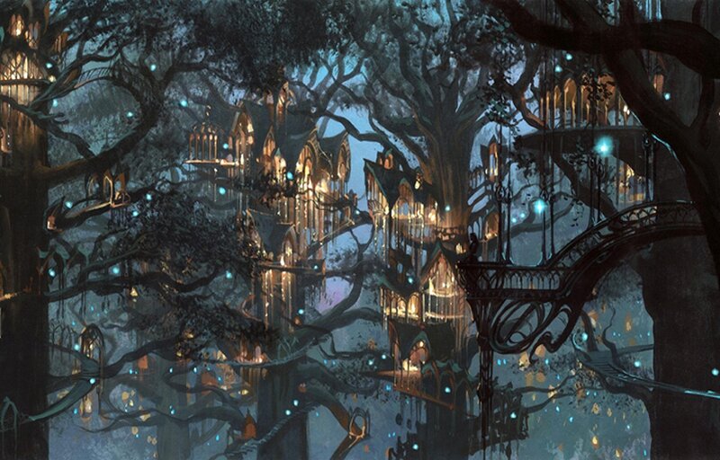 Treehouse Village — Blue, Mysterious