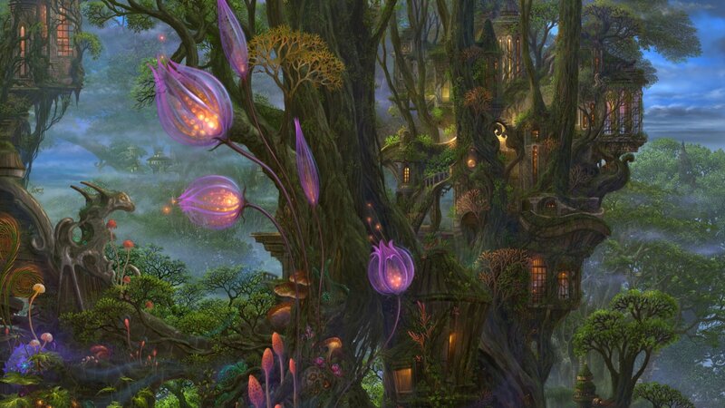 Treehouse Village — Green, Mystical