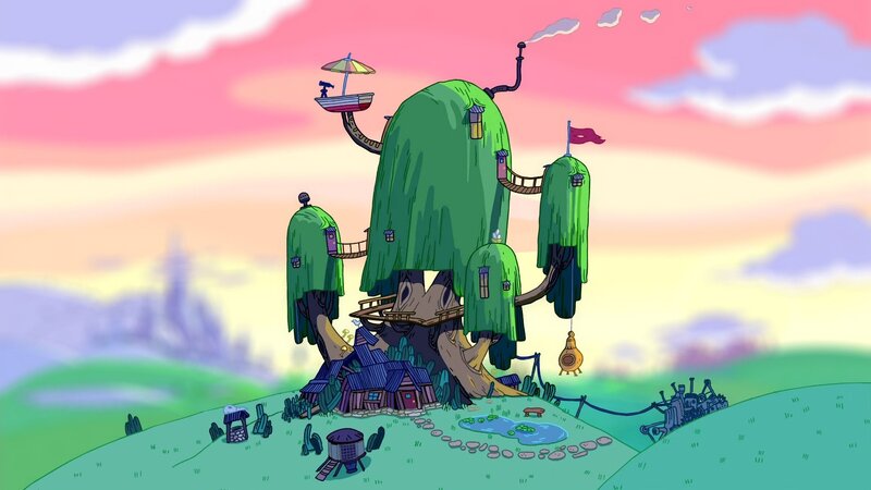 Treehouse Village — Green, Serene, Sunset