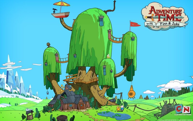 Treehouse Village — Green, Whimsical