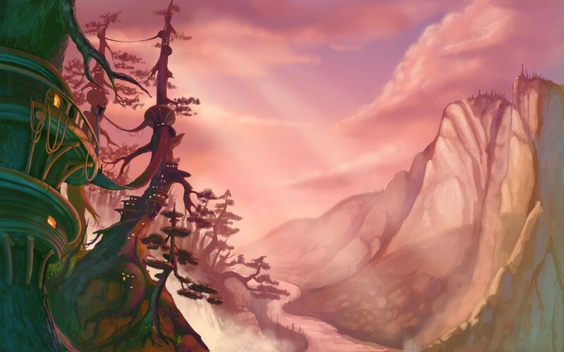 Treehouse Village — Pink, Serene