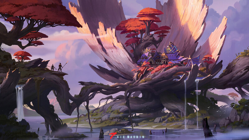 Treehouse Village — Purple, Dramatic