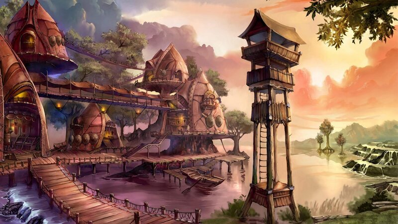Treehouse Village — Purple, Serene