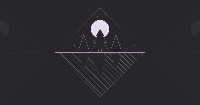 Trees and Moon in Diamond