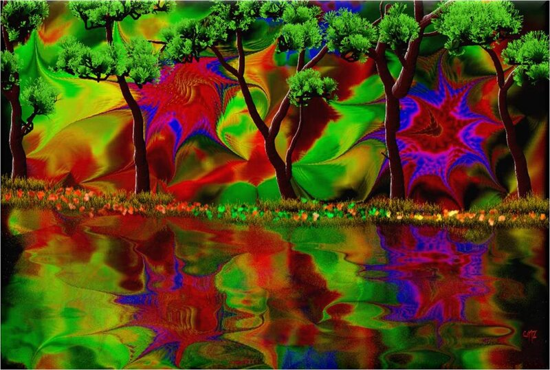 Trees and Reflection in Water