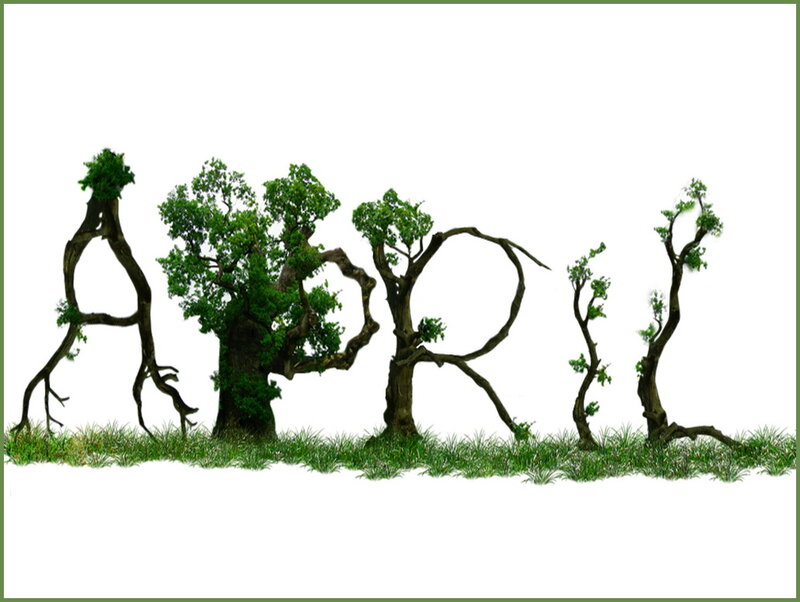 Trees Forming the Word April