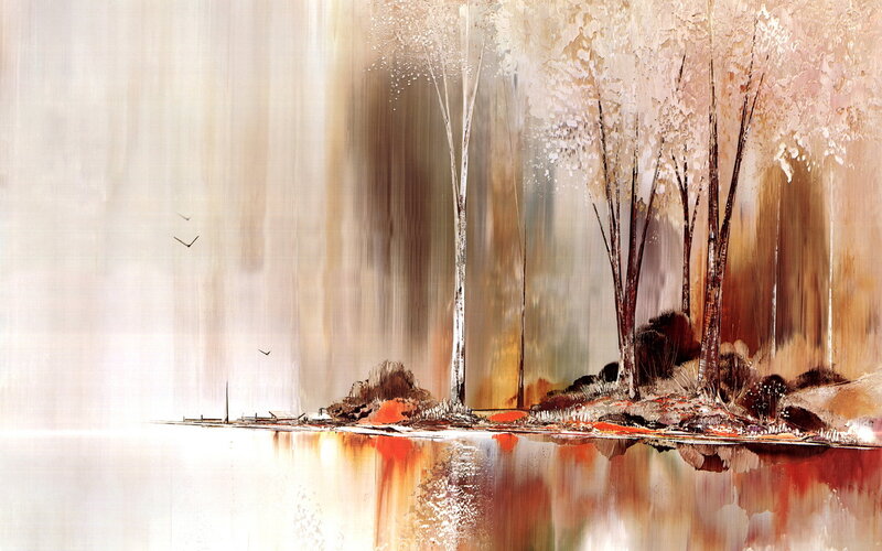 Trees on a Lakeshore
