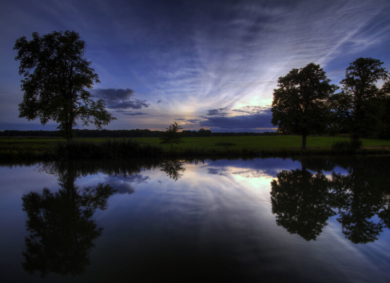 Trees Reflecting in Canal