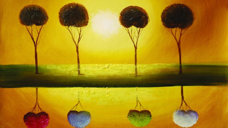 Trees with Heart-shaped Reflections