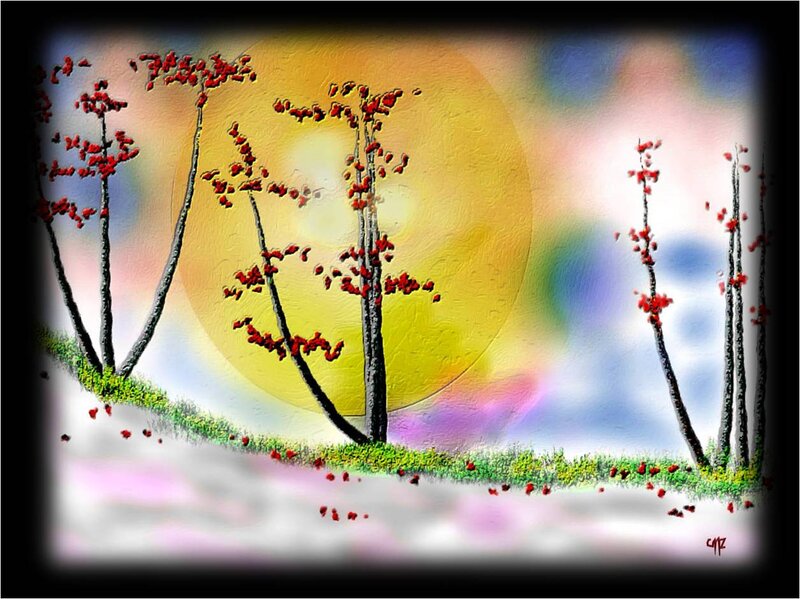 Trees with Red Berries